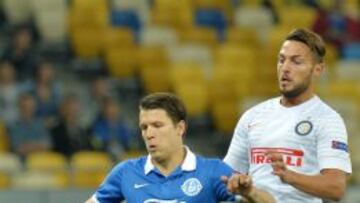 Yevhen Konoplyanka, delantero del Sevilla, en el partido ante el Inter.