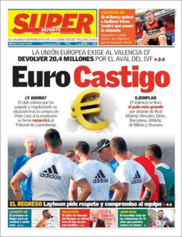 Portadas de la prensa mundial