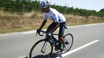 Nairo Quintana durante la d&eacute;cima etapa del Tour de Francia.