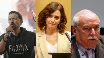 Ayuso, Pablo Iglesias y Leguina arremeten contra el discurso de Óscar Puente