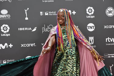 Lucrecia posa a su llegada a la 10ª edición de los Premios Platino del cine Iberoamericano.