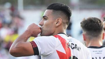 Falcao García en un partido del Rayo Vallecano
