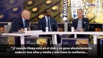 Las críticas de José Mourinho a Pep Guardiola y Jürgen Klopp