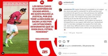 El comentario de Ryann Torrero en AS Chile.