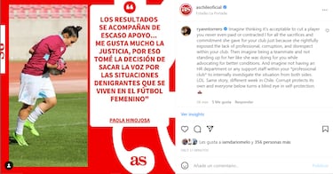 “El corrupto protege...”: el mensaje de Ryann Torrero tras la polémica del fútbol femenino