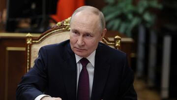 Russian President Vladimir Putin attends a meeting with Head of the Republic of Tatarstan Rustam Minnikhanov in Moscow, Russia March 3, 2025. Sputnik/Mikhail Metzel/Pool via REUTERS ATTENTION EDITORS - THIS IMAGE WAS PROVIDED BY A THIRD PARTY.