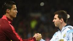 Messi y Cristiano, con sus respectivas selecciones en noviembre de 2014.