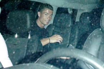 Cristiano Ronaldo a la salida de la fiesta