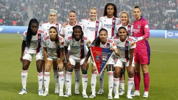 Once inicial del Lyon femenino en Champions.