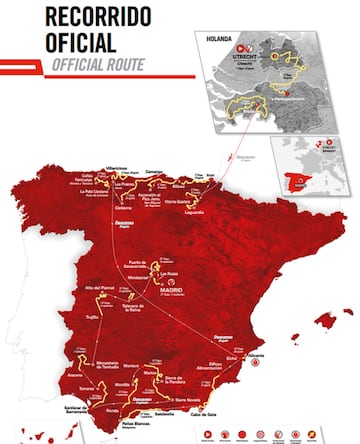 Recorrido y etapas de la Vuelta a España 2022