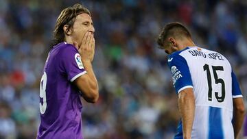 Modric, en Cornellá, donde se lesionó.