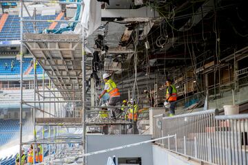 Nuevas imágenes de las obras del Estadio Santiago Bernabéu.