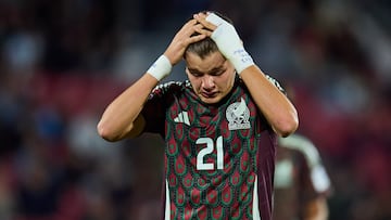 Tahiel Jimenez of Mexico during FIFA U-20 Mens World Cup Chile 2025 match between Mexico (Mexican National Team ) and Argentina as part Quarter-final at Nacional Julio Martinez Pradanos Stadium, on October 11, 2025 in Santiago, Chile.