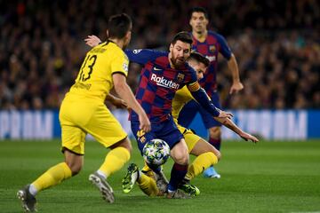 Leo Messi y Raphael Guerreiro.