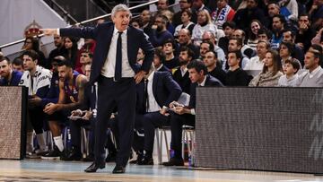 Svetislav Pesic en el encuentro del pasado jueves en Madrid donde su equipo fue arrolado por el de Pablo Laso (92-65).