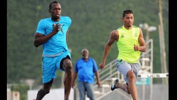 Usain Bolt y Wayde Van Niekerk entrenan juntos en Jamaica.