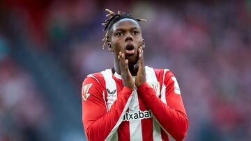 Nico Williams durante un partido de LaLiga EA Sports.