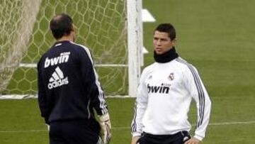 <b>CONCENTRADO. </b>Cristiano trabajó antes de viajar a Gijón.