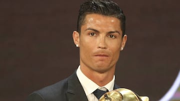 Cristiano, en la ceremonia de los Globe Soccer en 2014.