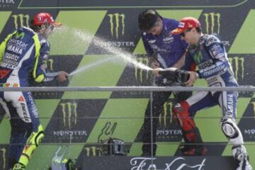 Valentino Rossi y Jorge Lorenzo. 