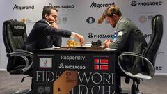 Tablas en la séptima partida del Mundial entre Carlsen y Nepo