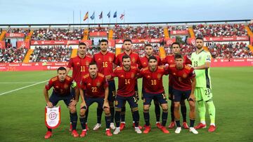 Alineación de España en el partido de la fase de clasificación para el Mundial de Qatar 2022 ante la selección de Georgia.