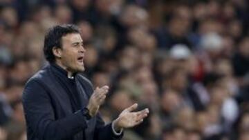 Luis Enrique, en el Bernabéu.