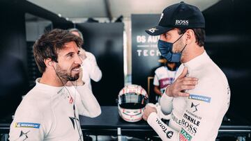 Da Costa y Vergne en el box de DS Techeetah.