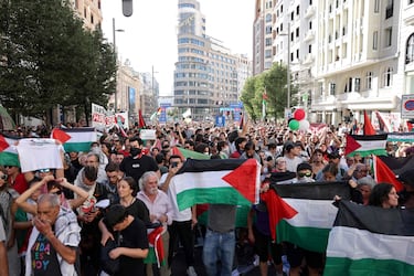 Las protestas pro-Palestina en las calles de Madrid.