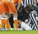 Pirlo, más de un mes de baja por una lesión en la rodilla derecha