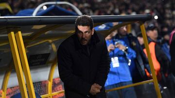 Simeone, durante el partido.