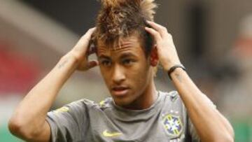 Neymar durante una de sus convocatorias con la selección brasileña de fútbol.
