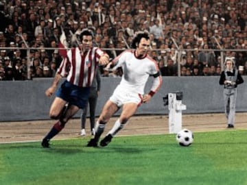 El 17 de mayo de 1974 se disputó en Heysel el segundo partido de la final de la Copa de Europa entre el Bayern Múnich y el Atlético de Madrid. Luis Aragonés.