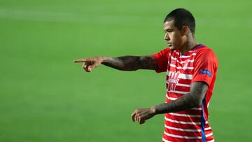 Kenedy, durante el Granada - Manchester United del pasado jueves.