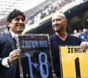 Iván Zamorano recibe homenaje del Inter en Milán