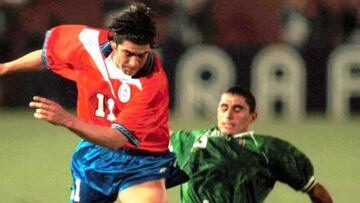 Marcelo Salas en el estreno ante México en 1999. Una vez que Chile clasificó a la siguiente ronda con una derrota en el debut por Copa América.