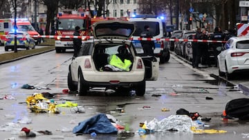 Police secures the area after a car drove into a crowd in Munich, Germany, February 13, 2025, injuring several people. REUTERS/Wolfgang Rattay
