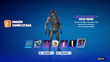 fortnite solid snake misiones completa misiones de la pagina 1