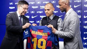 20/02/20  Presentacion NUEVO JUGADOR FICHAJE 
 FC Barcelona
 Martin Braithwaite
 BARTOMEU ABIDAL 