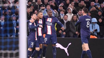 Nuno Mendes, Messi, Mbappé y Fabián.