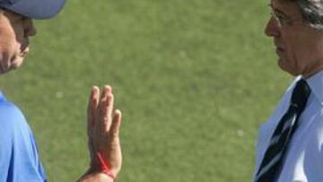 <B>PREPARADOS. </B>El presidente cree que el equipo estará listo para el Bernabéu.