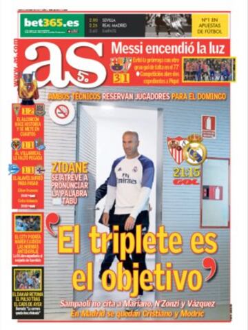 Las portadas de AS de enero