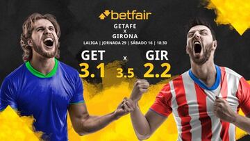 Getafe CF vs. Girona FC: horario, TV, estadísticas, clasificación y pronósticos