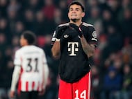 Luis Díaz tuvo el partido de más sacrificio defensivo desde que llegó a Bayern.