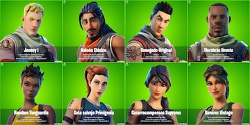 fortnite default skins predeterminadas capitulo 1