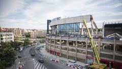 Aspecto de la demolición del Estadio Vicente Calderón a 6 de agosto de 2019.