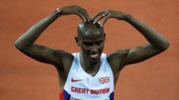 El brit&aacute;nico Mo Farah tras su victoria en los 5.000 metros, que une al oro conquistado en los 10.000 metros de los Europeos de Z&uacute;rich. 