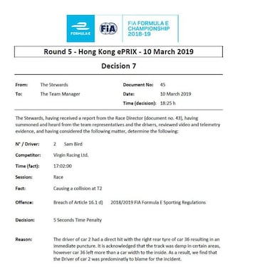 Mortara hereda la victoria de Bird tras una sanción tardía