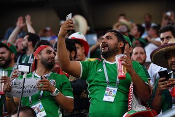 YEKATERINBURG, RUSSIA - JUNE 27:  Mexico fan react during the 2018 FIFA World Cup Russia group F match between Mexico and Sweden at Ekaterinburg Arena on June 27, 2018 in Yekaterinburg, Russia.  (Photo by Hector Vivas/Getty Images)