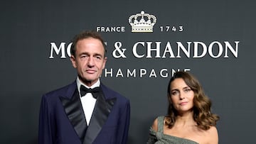 MADRID, SPAIN - DECEMBER 02: Alessandro Lequio and María Palacios sattend Moet & Chandon 'Effervescenc' pphotocall at the royal Theater on December 02, 2021 in Madrid, Spain. (Photo by Carlos Alvarez/Getty Images)